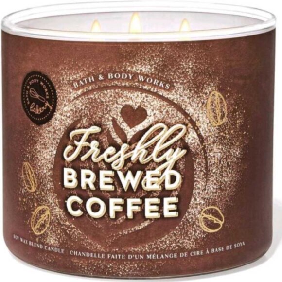 Bath & Body Works Freshly Brewed Coffee 3 Wick Candle NWT - Picture 1 of 1